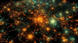 An intricate network of ley lines and magical conduits that weave throughout the continent, providing a source of power and connectivity for the cities. It's a blend of ancient arcane knowledge and advanced quantum computing that forms the backbone of Technopolis's technological infrastructure.