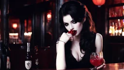 [Vampire night's out, she has bloody fangs] Tonight you went to a bar, I saw you sittin' there Pretty thin and your skin so dang fair Offered me a drink, I said "No But that's sweet" Didn't have a clue I saw you as meat Talked for a while Started to smoke a cigarette