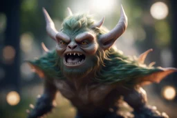 motion blur swooping elvish monster bokeh like f/0.8, tilt-shift lens 8k, high detail, smooth render, down-light, unreal engine, prize winning