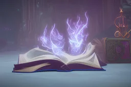 Magical book surrounded by magic