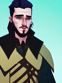 Portrait of a 30 year old strange gay wizard like John Snow