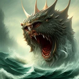 A roaring river, the face of the angry king of waters in the river