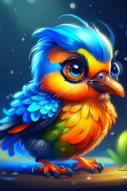 Another cute one, I can't help myself ;) MJ P: colorful chibi bird, digital art, hyper-realistic, trending on artstation, highly detailed, style of greg rutkowski, no background, UHD