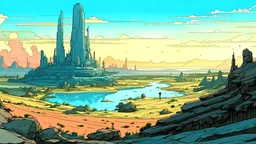A late morning landscape moebius style