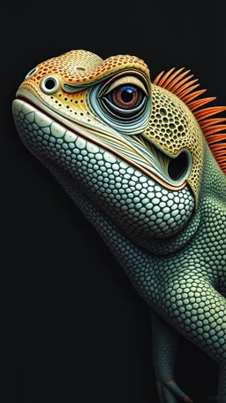 A Lizard head with hainna body