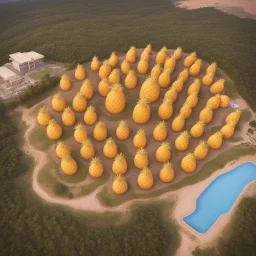 A tourist resort in the shape of a pineapple