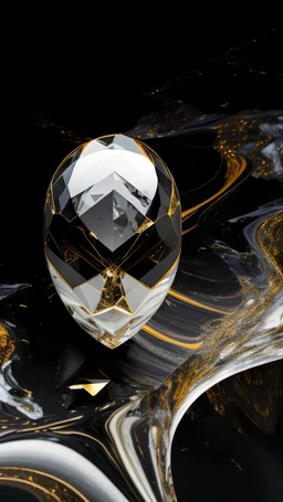 AI shattered glass marbled black body gold mettalic expose art realisticv2 surrealism 4k resolution art UHD