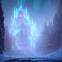 white and gold crystal castle，waterfall, winter snow flakessnow, northern Lights, full of details, smooth, bright sunshine，soft light atmosphere, light effect，vaporwave colorful, concept art, smooth, extremely sharp detail, finely tuned detail, ultra high definition, 8 k, unreal engine 5, ultra sharp focus