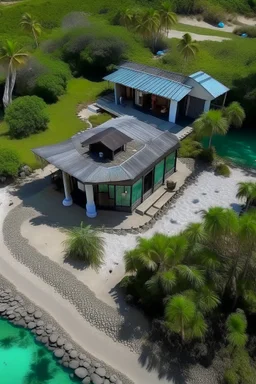 luxury eco resort hawaii bungalow in v at the beach drone view