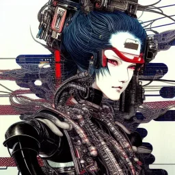 beautiful cyberpunk woman, hyper detailed, hyperdetailed, intricately detailed, illustration by <Katsushika Hokusai> <Yoji Shinkawa>,