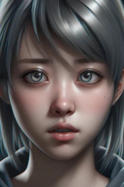 portrait of an anime character hyper realistic