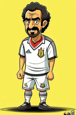 Hussein Al-Shahat Egyptian football playercartoon 2d