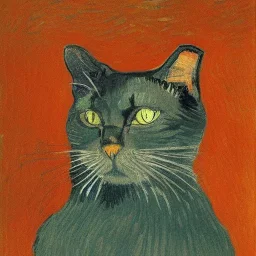 Portrait of a cat by Van Gogh