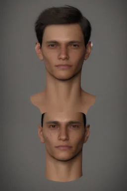 Appearance: Ari has a mixed-race skin tone with a light brown complexion. He has dark hair in a page boy haircut, and his hair length could be somewhere in-between long and short. His face is thin with high cheekbones and dark eyes that are often full of emotion. He stands at around 5 feet 7 inches tall, with a lean build that suggests he doesn't engage in a lot of physical activity. He is of average attractiveness.