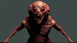 creature for a russian horror videogame, silent hill style, creepy, 3d model, t-pose