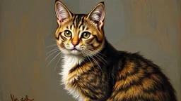 Portrait of a cat by Van Gogh