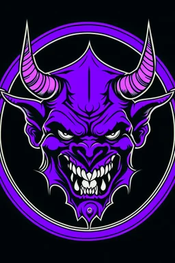 666 devil logo purple