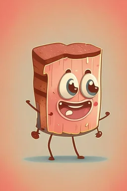 Bacon cute cartoon character