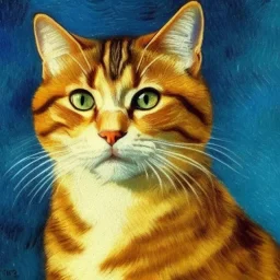 Retrato de um gato por Van Gogh