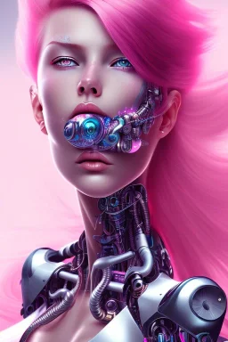 cyborg, pink hair, sexy, perfekt, real, dream