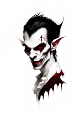 vampire on white background