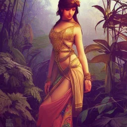 lotus, jungle, Indian landscape beautiful, cinematic, 8k, , Artgerm, WLOP, Alphonse Mucha dynamic lighting hyperdetailed intricately detailed