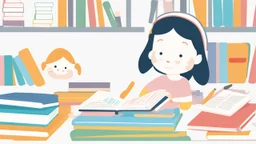 The image for the article could depict a young child sitting at a desk surrounded by colorful books and educational tools, looking at the pages of an open book with curiosity and interest. This image reflects the spirit of learning and exploration in children, illustrating the opportunities that come with developing their love for knowledge and self-learning.