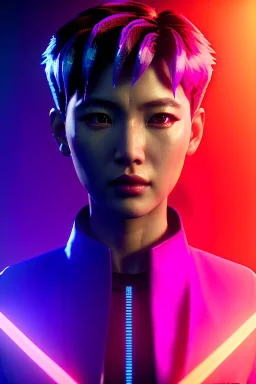 Blade runner portrait, Asian cyber woman:: symmetry photography, cyberpunk, pink hair, makeup, long line eye, light iris, :: latex coat :: cinematic, Ultra realistic, dark scene, soft color, highly detailed, unreal engine 5, RTX, ultra detail, 3d, finely drawn, high definition.