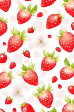 strawberry background white