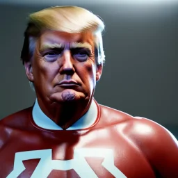 Realistic photo, Donald trump wrestler, wrestling dress, sweat, retro style, 80s, hot ambient, photo studio, smooth color, gradient, highly detailed, art stations, concept art, smooth, unreal engine 5, god rays, ray tracing, RTX, lumen lighting, ultra detail, volumetric lighting, 3d, finely drawn, high definition, high resolution.