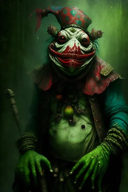 Frogman cultist of a clown god