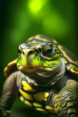 retrato de una tortuga estilo coquete