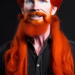 Portrait of courtney gains, ruggedly handsome but joyful, roguish, charismatic, attractive male, masculine, perfect, precisely detailed, lightly freckled face, meticulously detailed multi-hued ginger carrot-colored cherry red fiery hair; Malachai of the corn; fantasy, intricate, elegant, highly detailed, digital painting, artstation, concept art, matte, sharp focus, illustration, art by artgerm and greg rutkowski and alphonse mucha