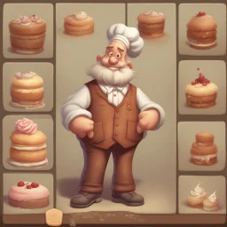 a cartoon character thirty years old confectioner , an ultrafine detailed painting by senior character artist, featured on polycount, sots art, artstation hd, 2d game art, behance hd