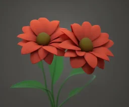 Flower 3d rendering