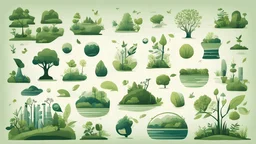 Environmental Conservation: Nature Preservation Illustrations