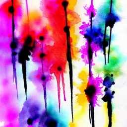 ink painting colorful