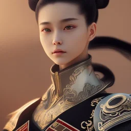 beautiful smooth realistic Japanese samurai robot body, run, cat aye, extremely sharp detail, finely tuned detail, ultra high definition, 8 k, unreal engine 5, ultra sharp focus, accurate sword wings