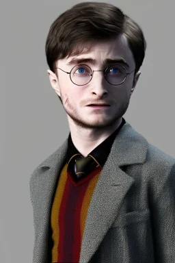 Young Daniel Radcliffe wearing Harry potter, without beard, particles, fog, smoke, octane render, render, 4k, vray, 3dmax, realistic