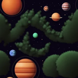 Planets smaller than vegetation.