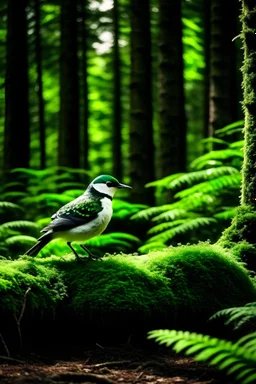 Picture of a bird in the forest