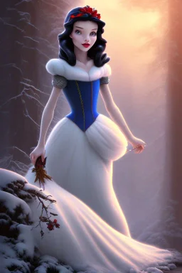 Snow white, beautiful, full body, soft