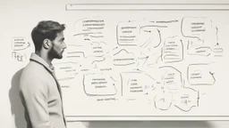 The image for the article depicts an individual standing in front of a blank whiteboard, deep in thought as they contemplate various ideas and experiments. The image symbolizes the significance of experimentation and learning from mistakes in achieving personal growth and benefiting from life experiences.