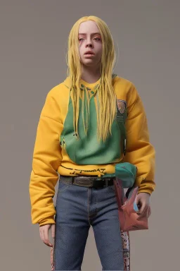 Billie Eilish, body, photorealistic, 8k