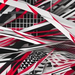 😟😳😱🤭🙄, minimalist, absurd, surreal, controlled chaos, Möbius interlock, repetitive glitch wrap patterns, scattered crimson and black splinters