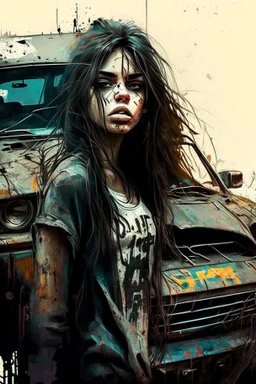 GRUNGY SEXY GIRL CAR