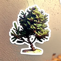 sticker of a bush