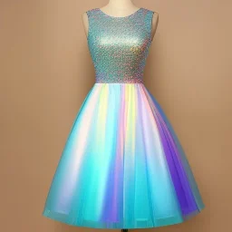 Glittery rainbow dress