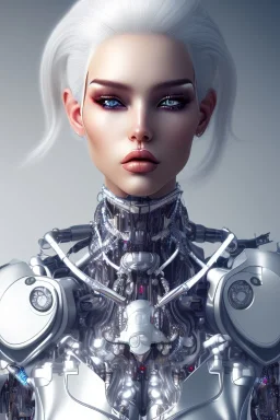 cyborg, white hair, sexy, perfect, real, dream