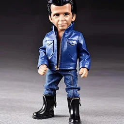 Fonzie fonzarelli toy doll greaser face (plastic hair) with jeans black boots full body in package thumbs up 2022